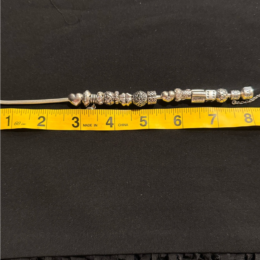 Pandora Silver Bracelet with 15 Charms. Like new ! - Picture 2 of 5